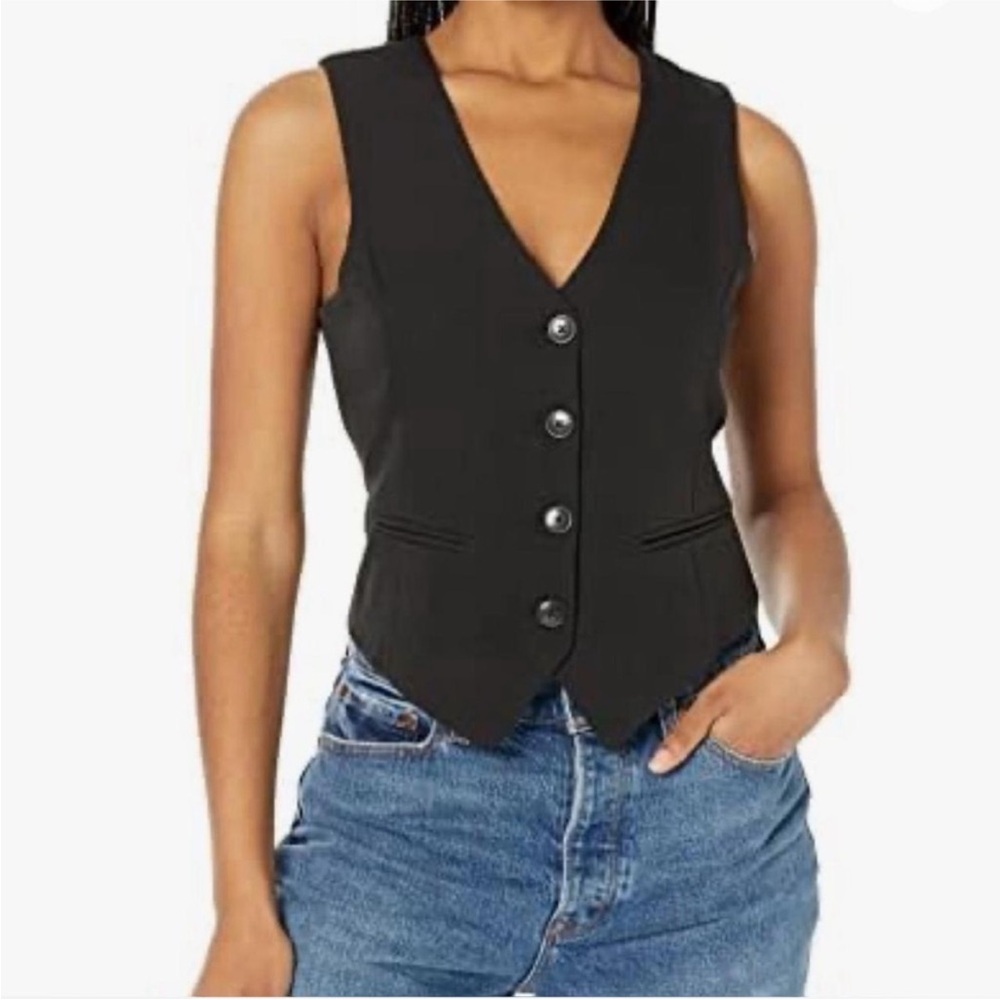 BB Dakota Black Buttoned Tank Top from Anthropologie size xs